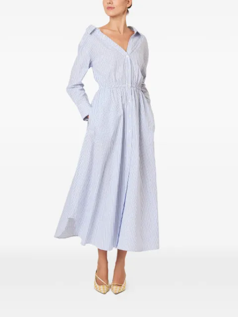 Rosie Assoulin striped V-neck dress