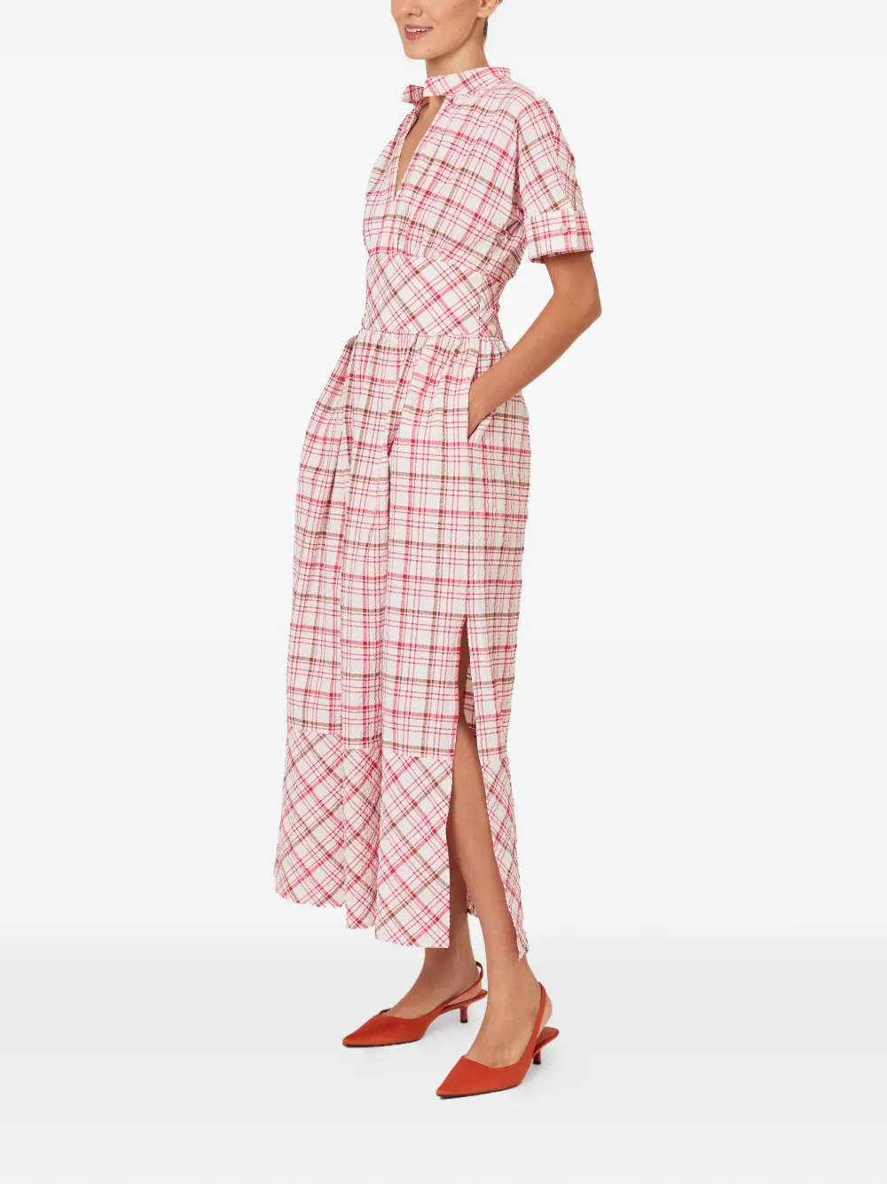 Rosie Assoulin Geruite jurk Wit