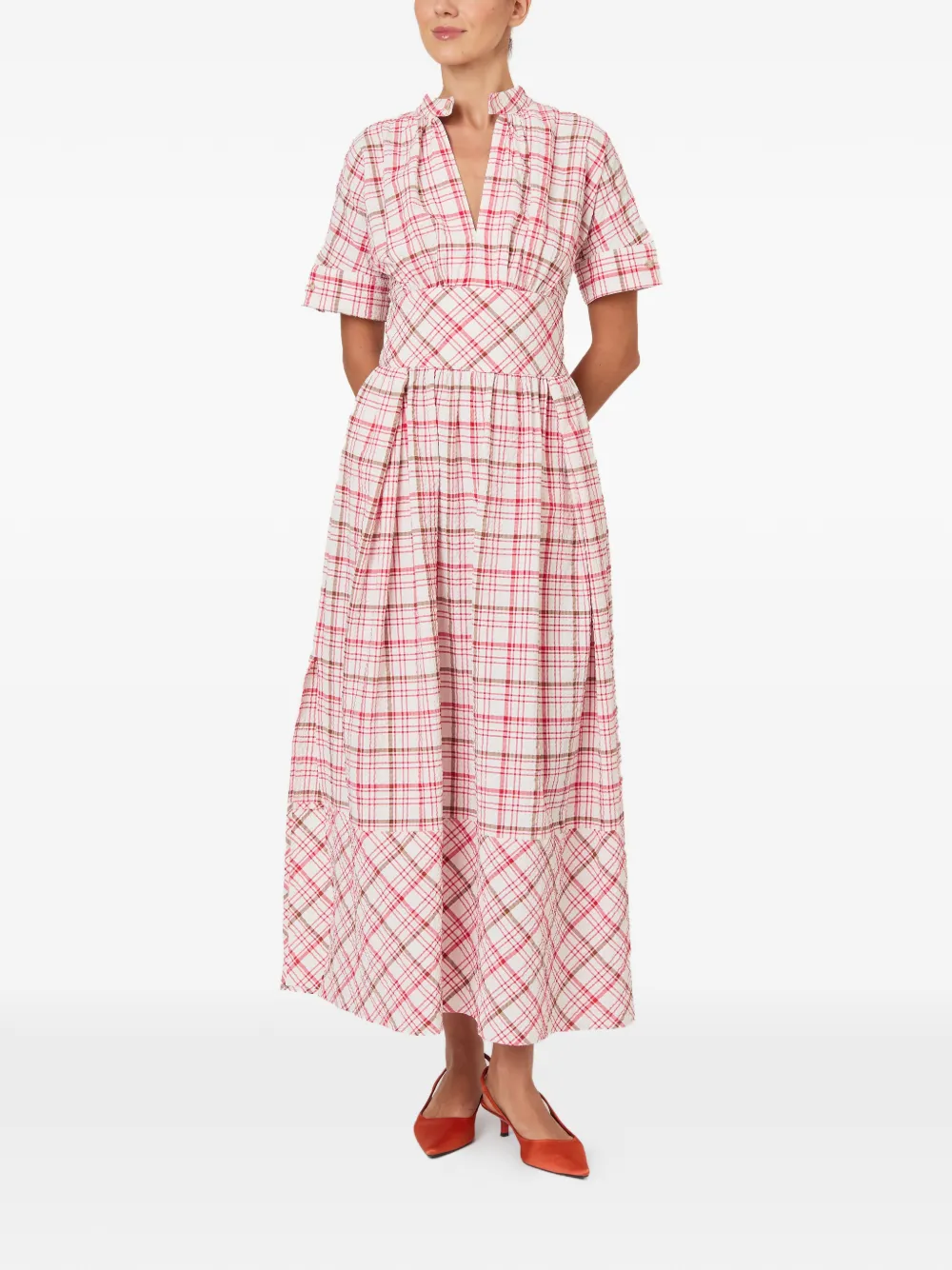 Rosie Assoulin Geruite jurk Wit