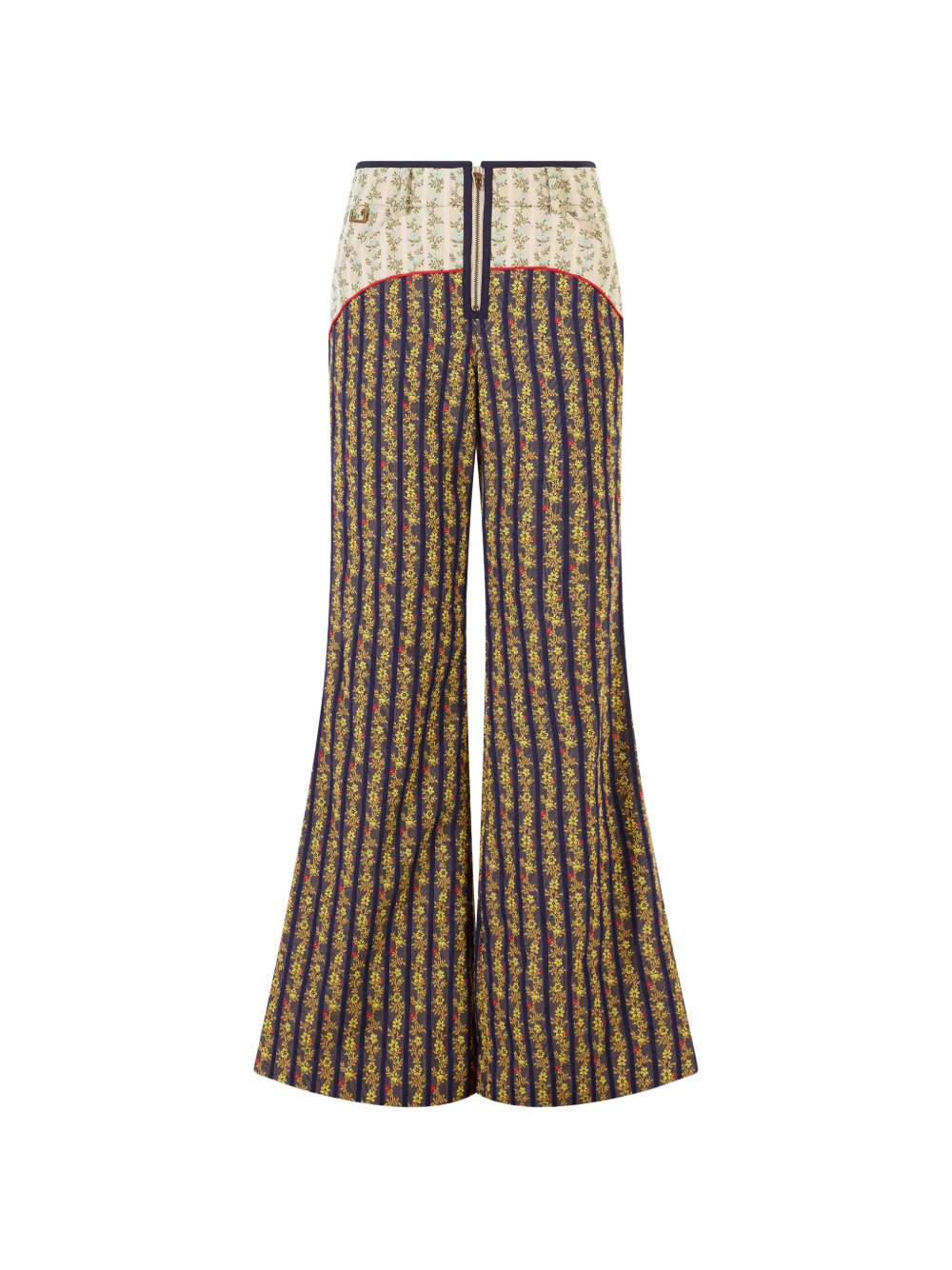 Rosie Assoulin Pantaloni svasati a fiori - Blu