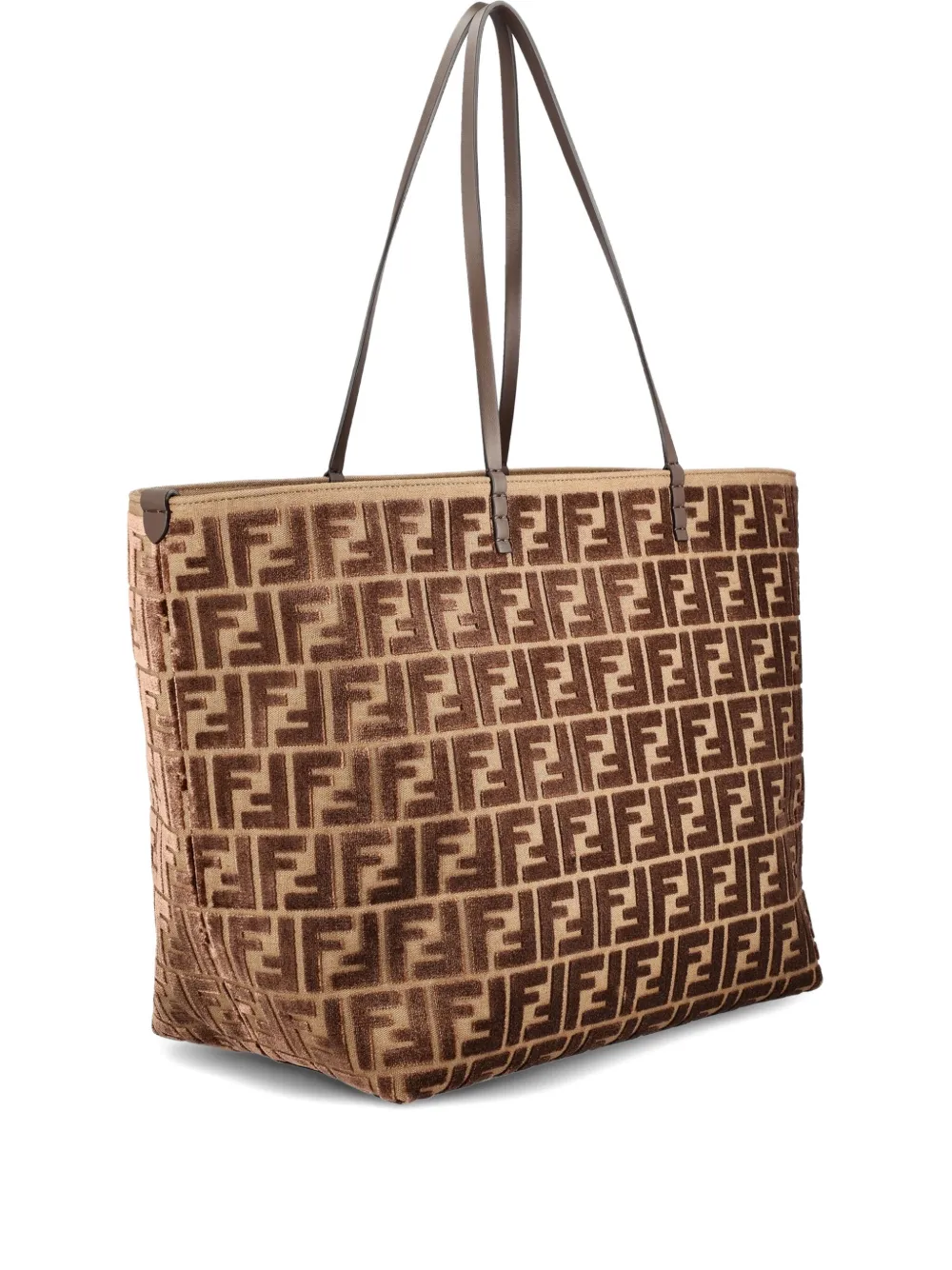 FENDI トートバッグ ブラウン/ホワイト/イエロー　フェンディ　　値下げ FENDI トートバッグ ブラウン/ホワイト/イエロー フェンディ