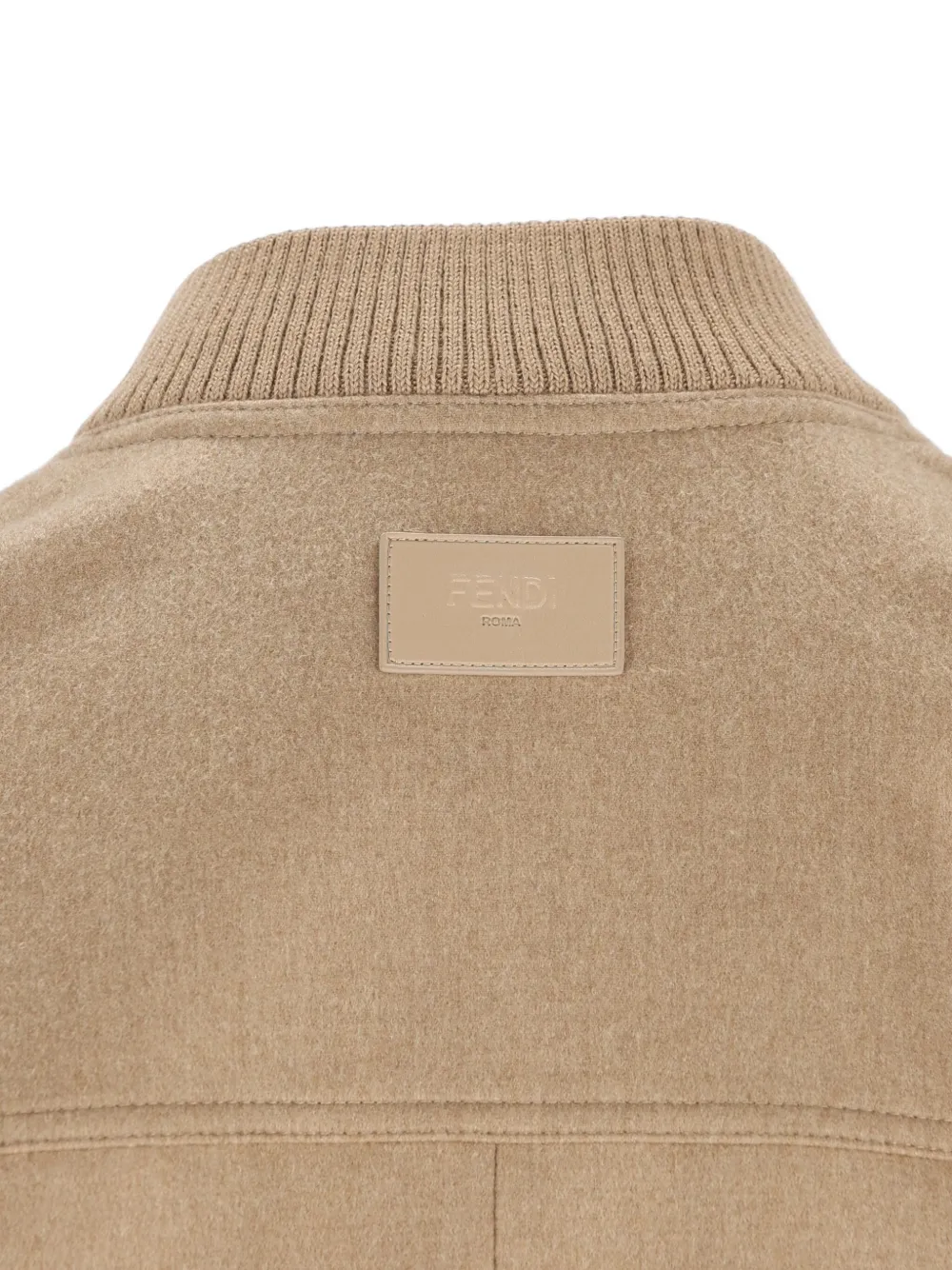 Fendi Buttoned Patch-pocket Jacket In Brown