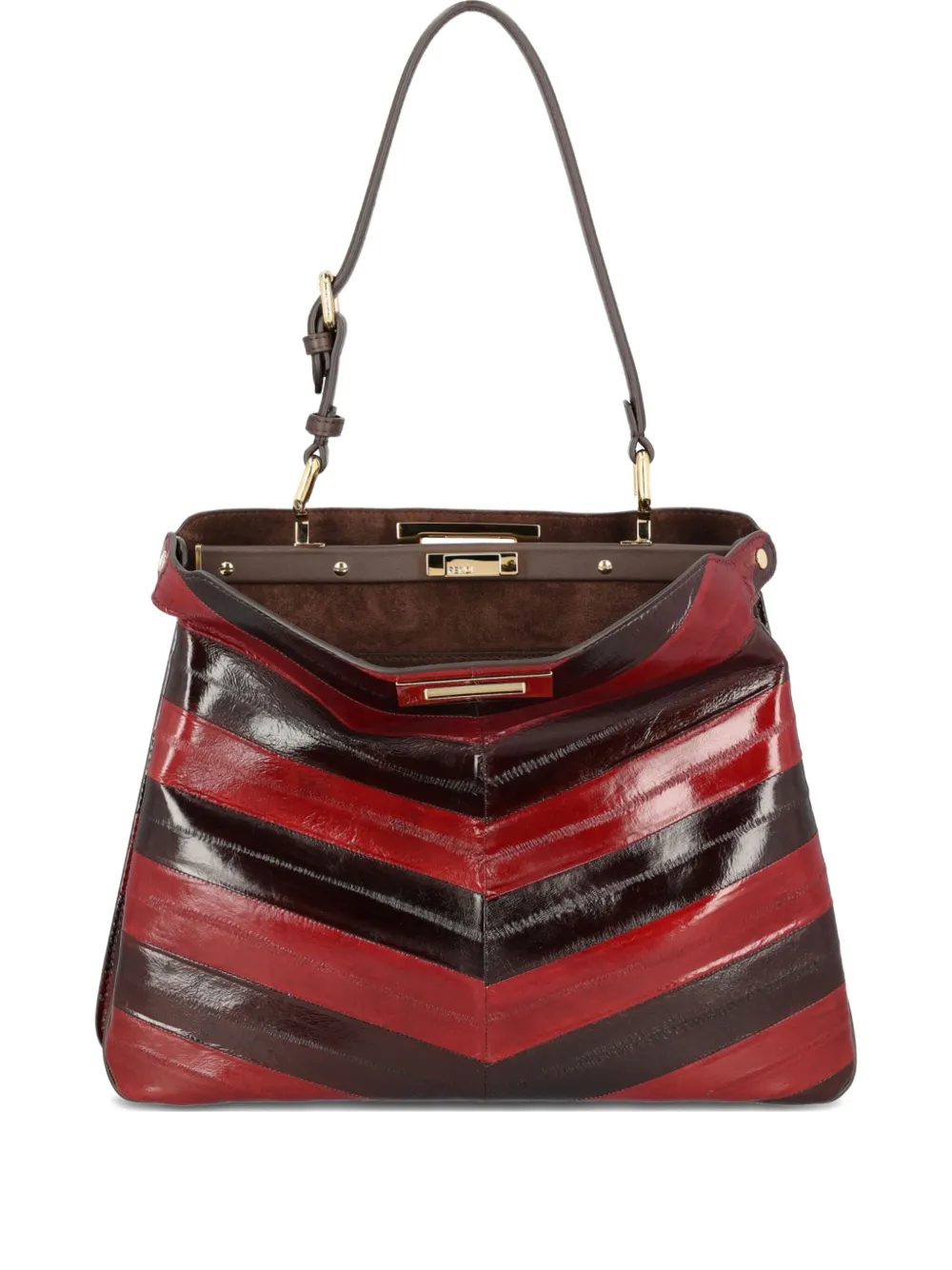 FENDI medium Peekaboo Soft shoulder bag - ブラウン FENDI medium Peekaboo Soft shoulder bag - ブラウン