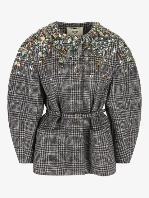 FENDI chamarra con detalles de cristal