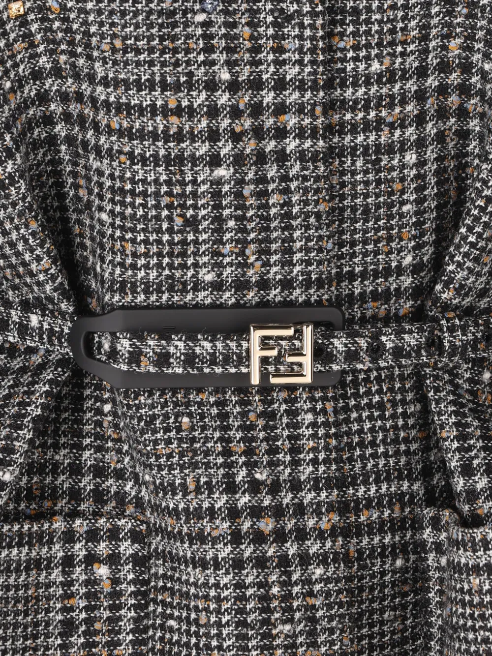 Fendi Crystal-embellished Jacket In Gray