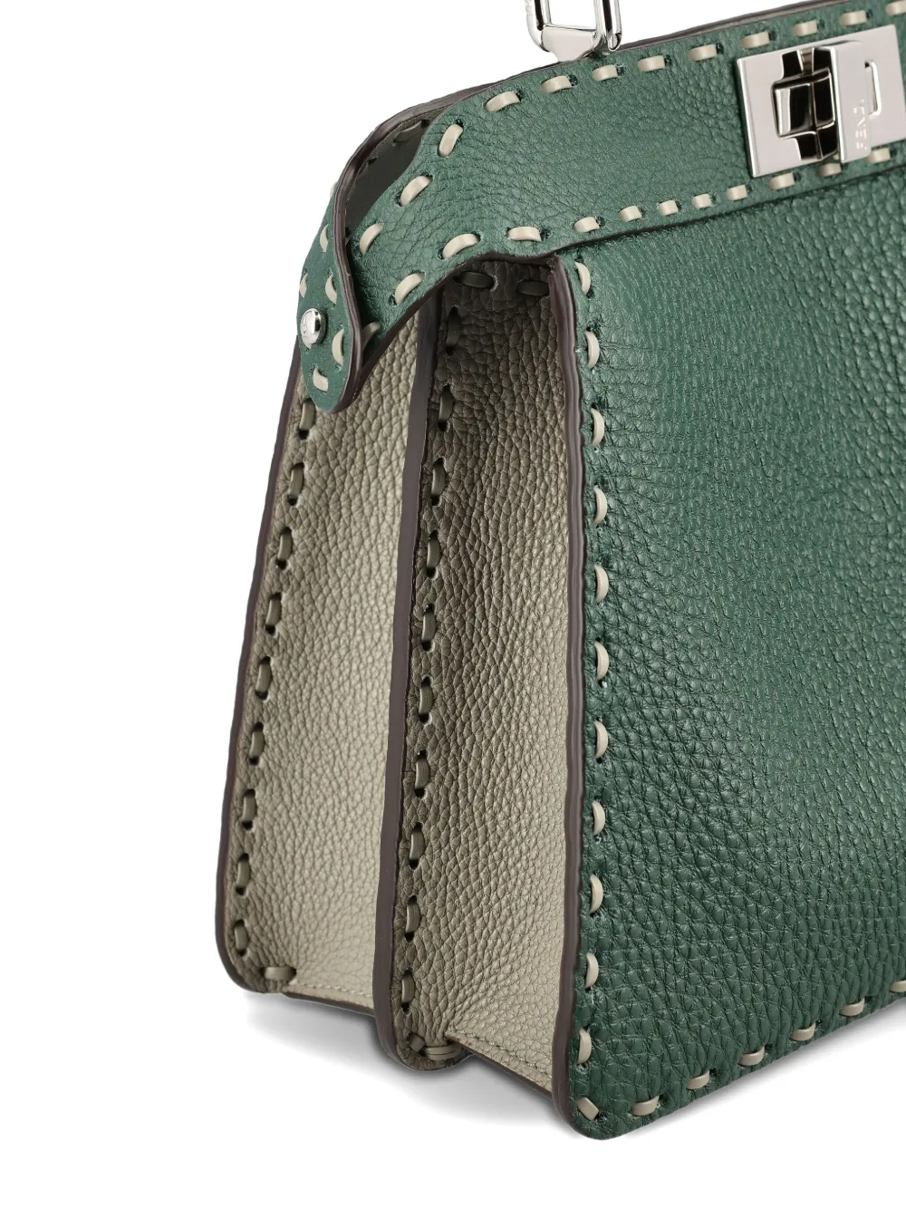 Fendi Small Peekaboo Iseeu Tote Bag In Green