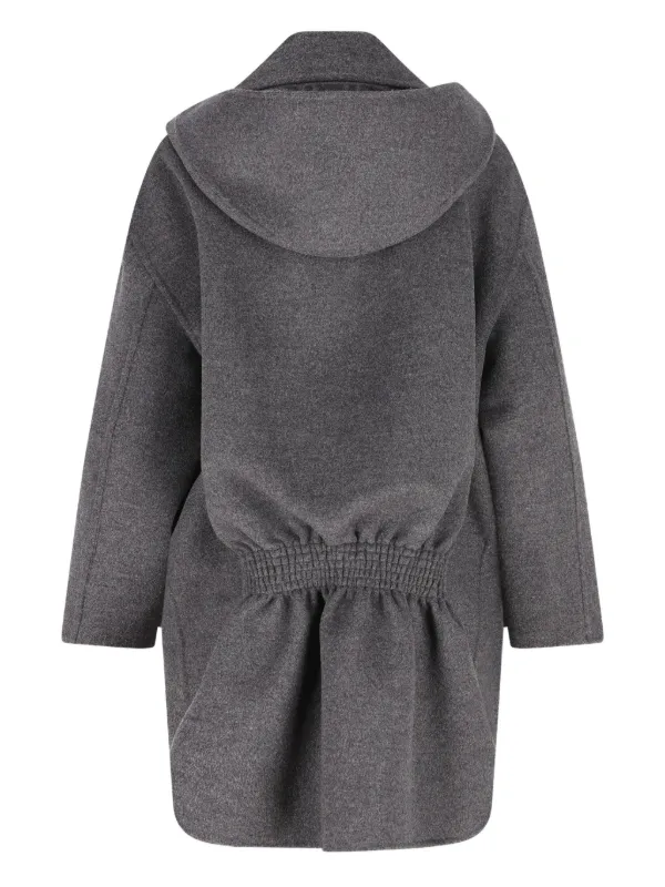FENDI Hooded flap-pocket Coat | Grey | FARFETCH