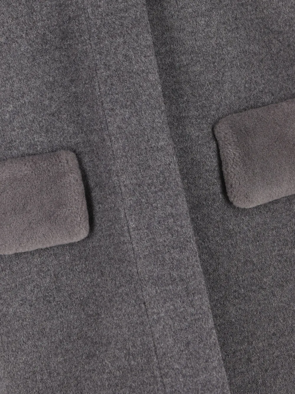 Fendi Long Sleeved Hooded Coat In Gray