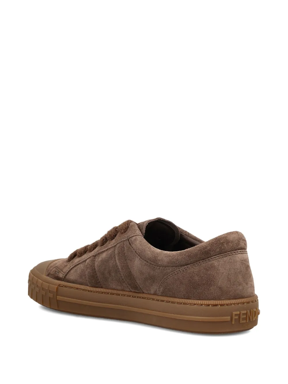 FENDI Domino suede sneakers Brown