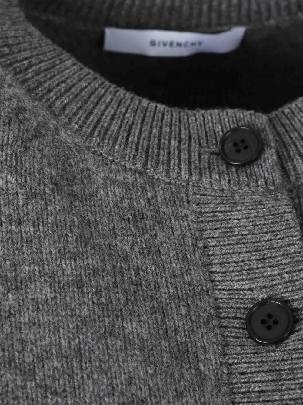 Givenchy Logo-embroidered Cardigan In Gray