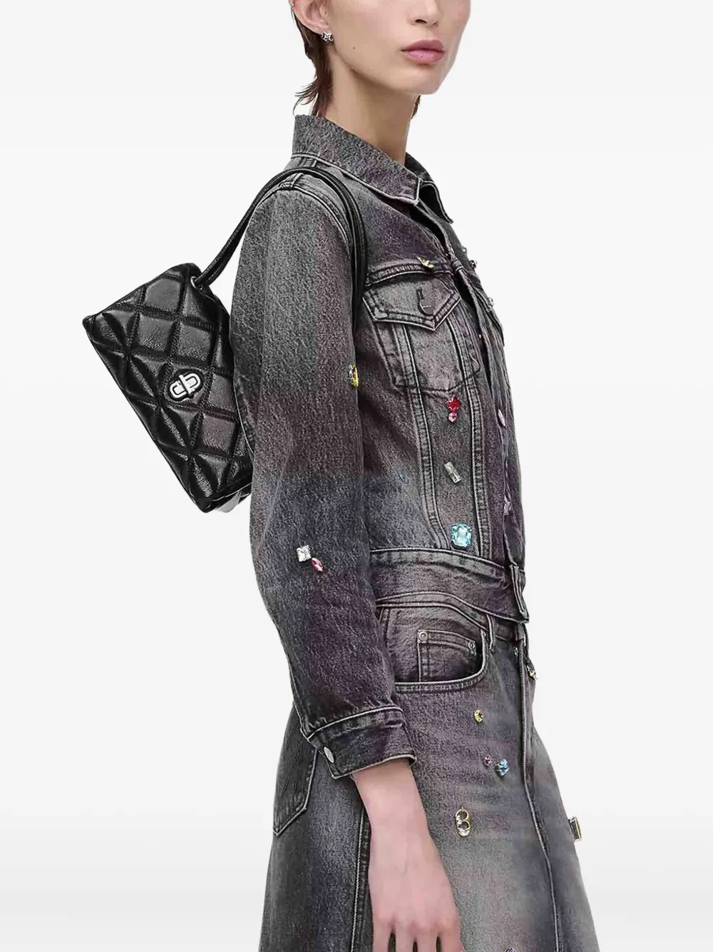 Marc Jacobs quilted leather shoulder bag - Zwart