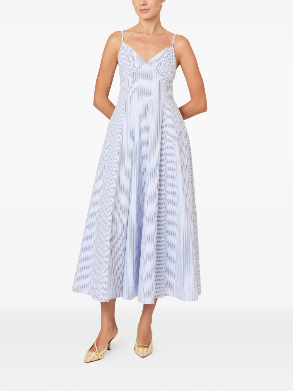 Rosie Assoulin Gestreepte jurk Blauw