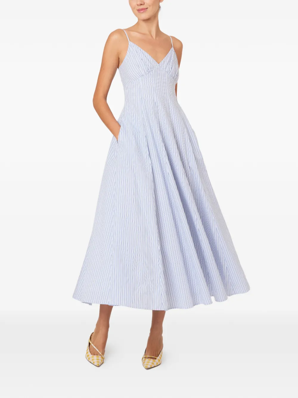 Rosie Assoulin Gestreepte jurk Blauw