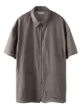 Post Archive Faction silk blend shirt - Brown