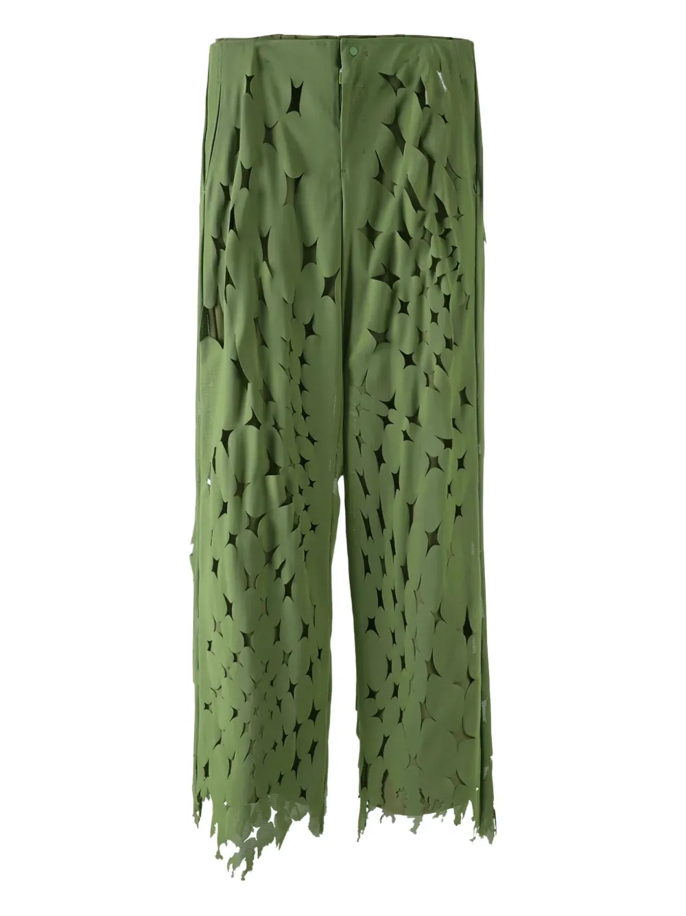 Post Archive Faction laser-cut frayed trousers | أخضر | Image 1