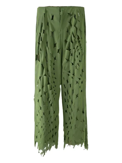 Post Archive Faction laser-cut frayed trousers