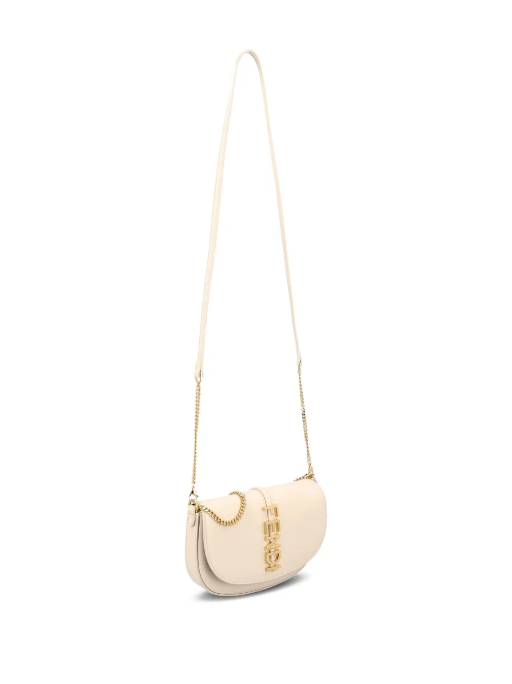 Fendi Graphy Chain Shoulder Bag In Neutral