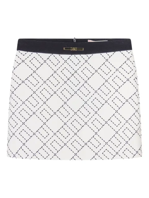 Elisabetta Franchi La Mia Bambina geometric crepe skirt