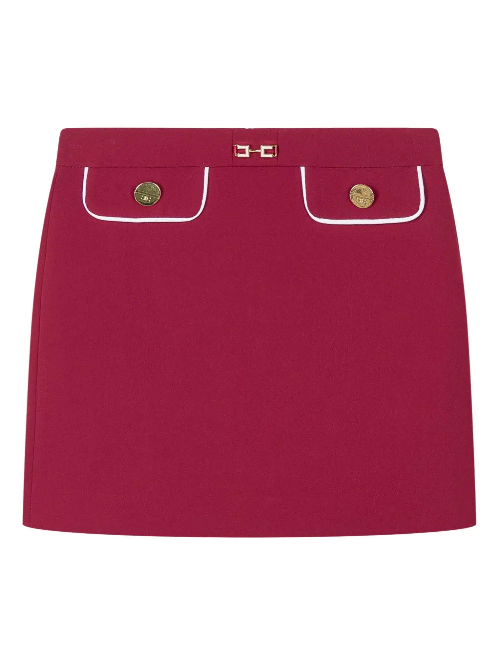 Elisabetta Franchi La Mia Bambina faux pockets skirt | Red | Image 1