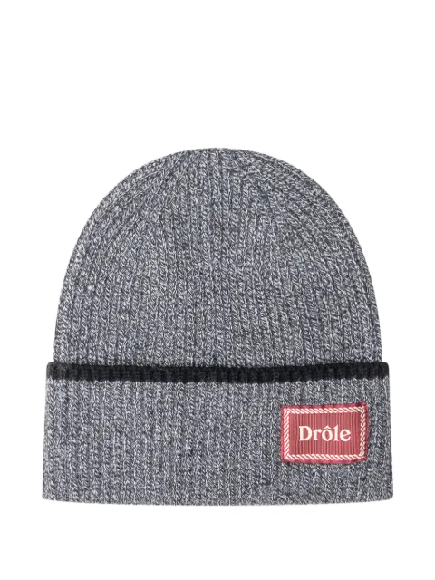 Drôle De Monsieur logo-patch wool beanie