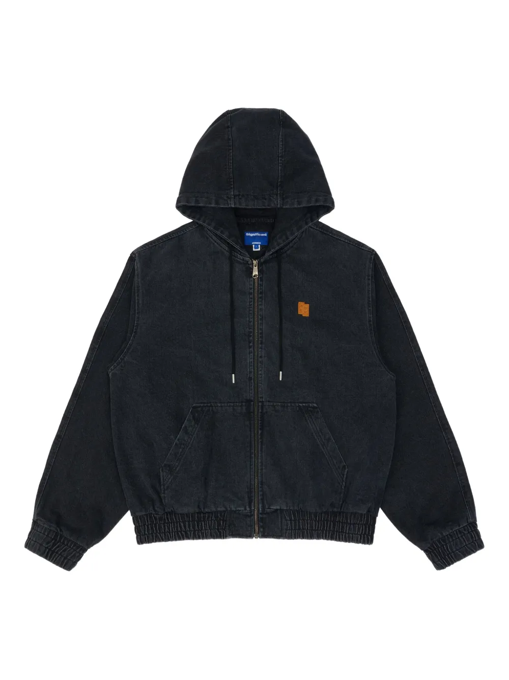 Ader Error Hooded Drawstring Jacket In Black