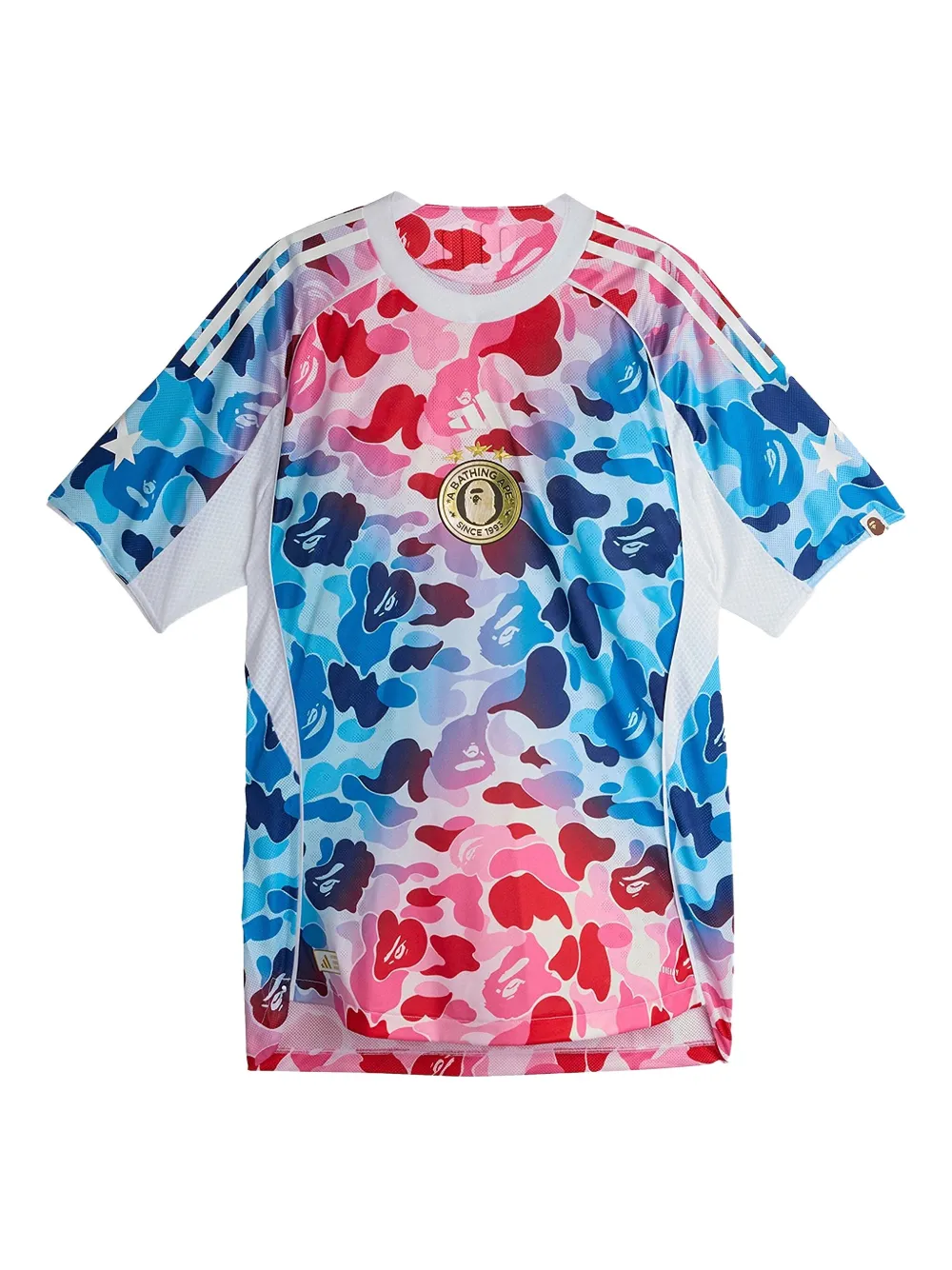 A BATHING APE® suéter con estampado gráfico en colaboración con adidas Football | blanco | Image 1