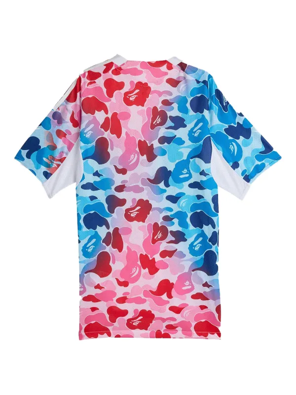 adidas × A BATHING APE ゲームシャツ　M A BATHING APE® x Adidas Football graphic-print Jersey | White