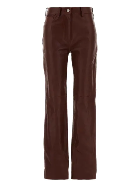 Magda Butrym leather straight-leg trousers