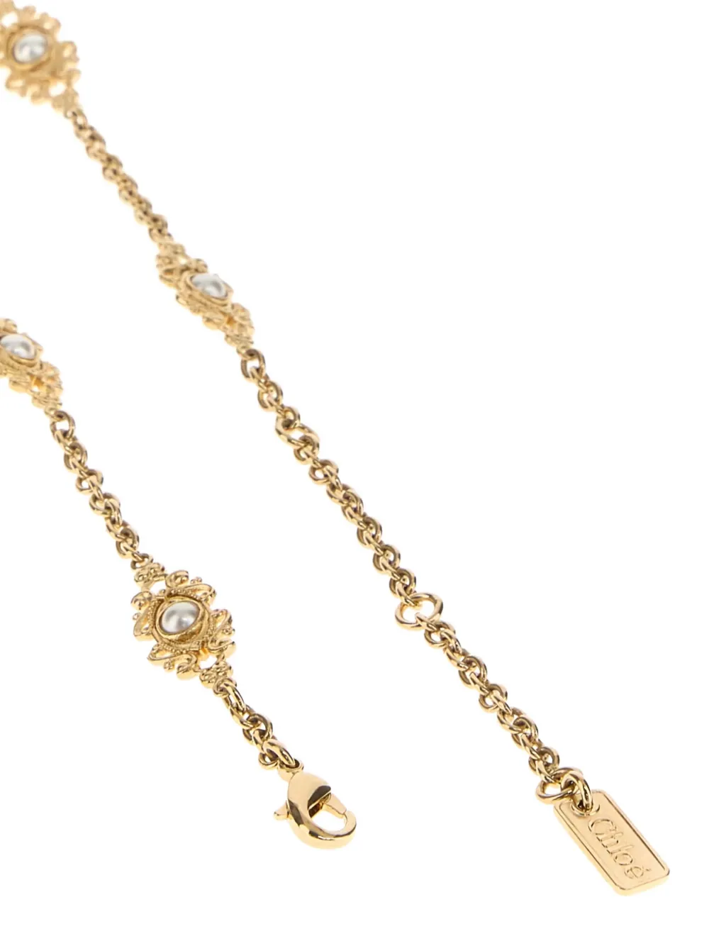 Chloé Crystal-embellished Chain Necklace In Gold