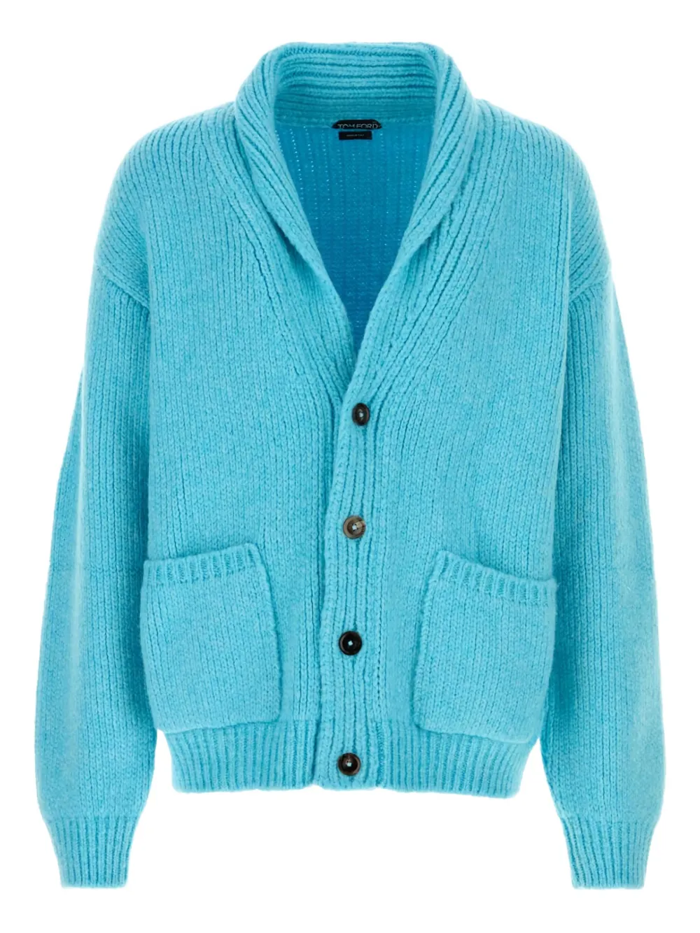 TOM FORD shawl-collar cardigan - ブルー TOM FORD shawl-collar cardigan - ブルー