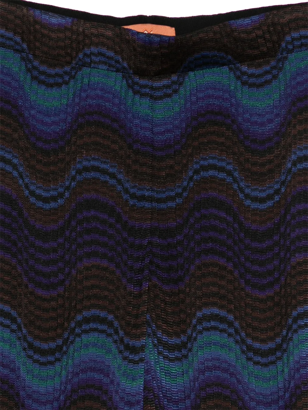 Missoni Broek met golvend patroon S91R7 BLUE & BROWN