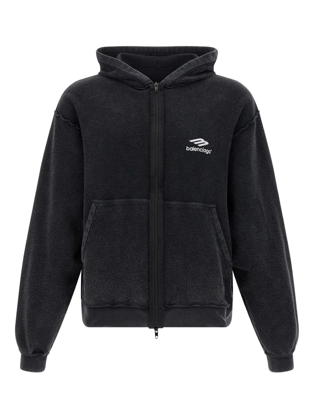 Balenciaga Inside Out zip-up hoodie | أسود | Image 1