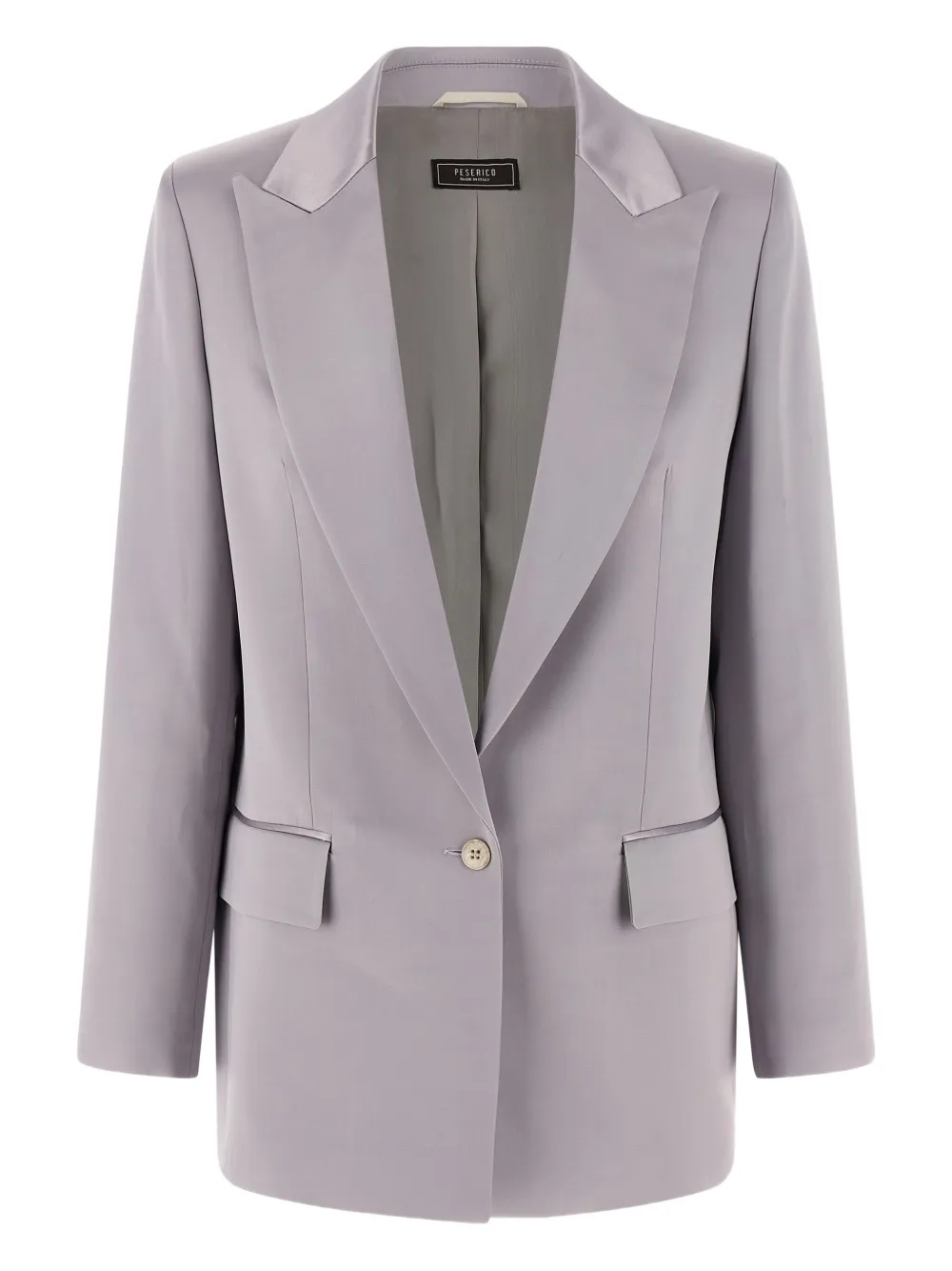 Peserico Lace-up Dress Coat In Gray