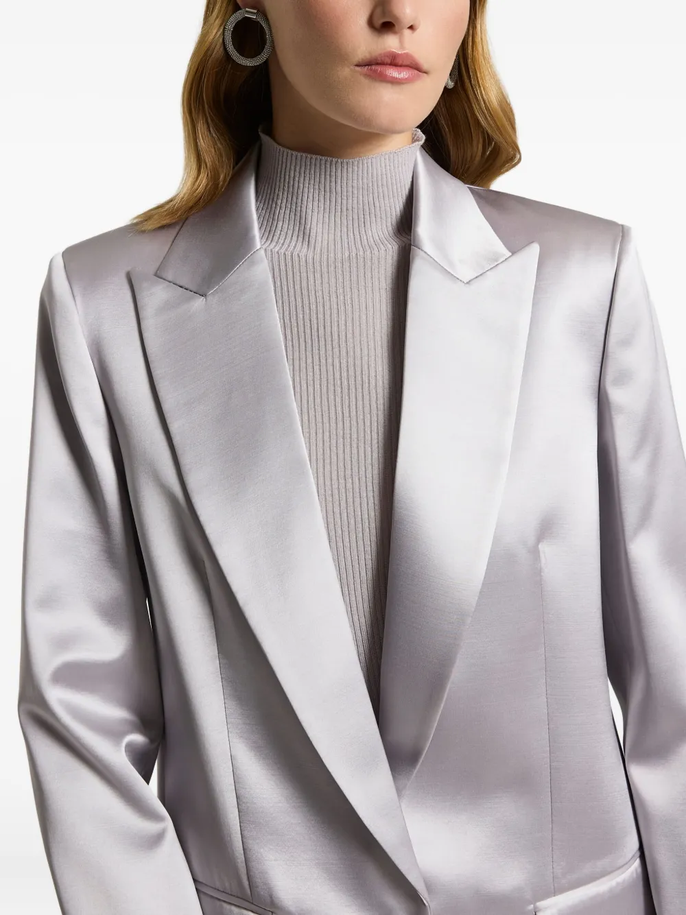 Peserico Satijnen blazer Grijs