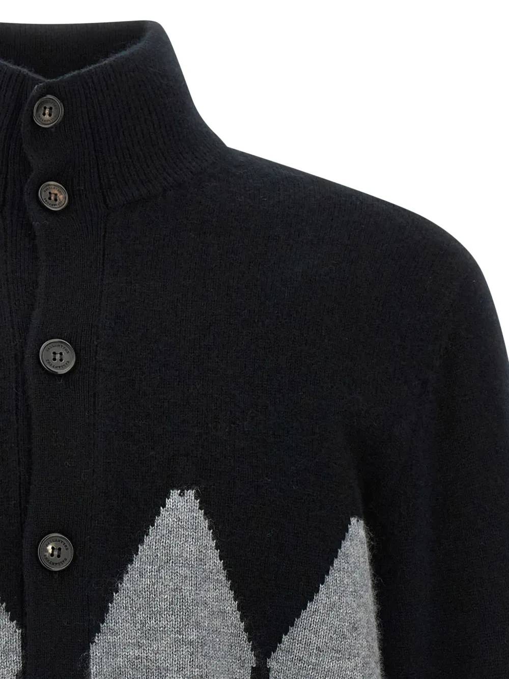 Ballantyne Cardigan Argyle Sweaters And Cardigans Black In Black