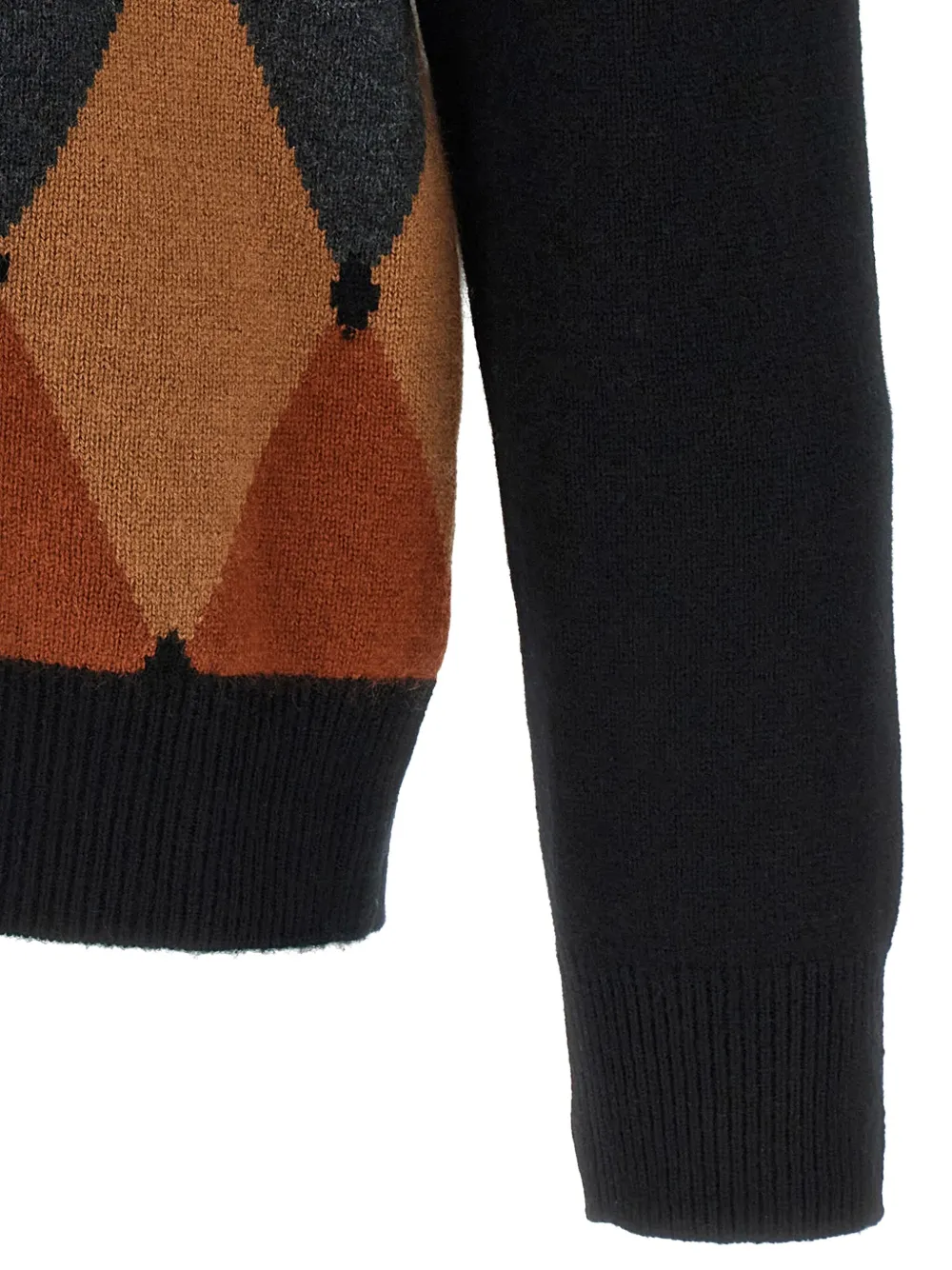 Ballantyne Cardigan Argyle Sweaters And Cardigans Black In Black