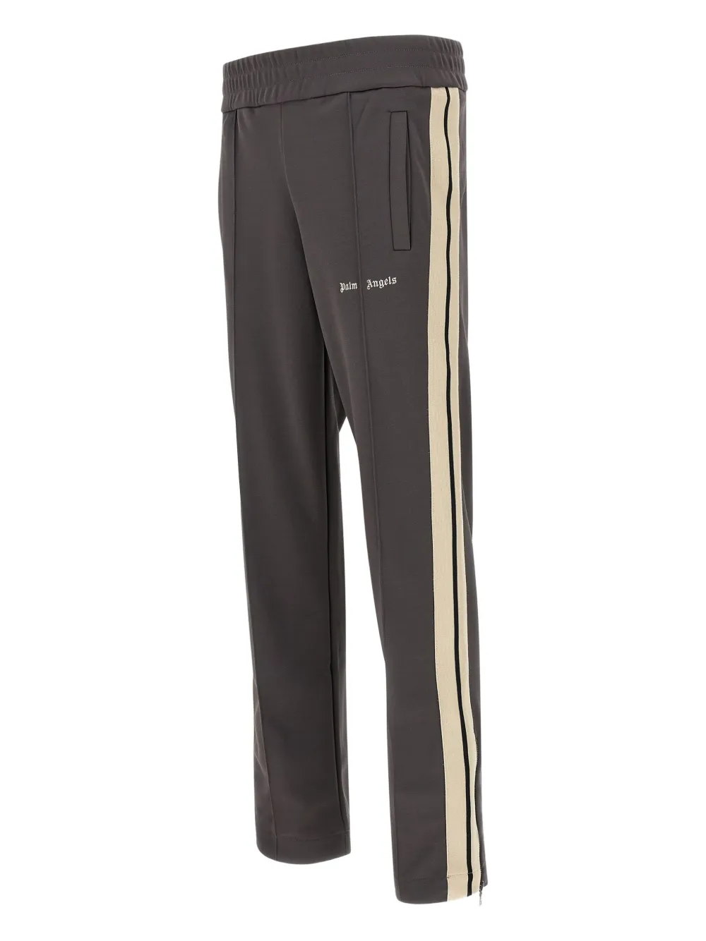Palm Angels Logo Track Joggers Straight Leg Style In Brown