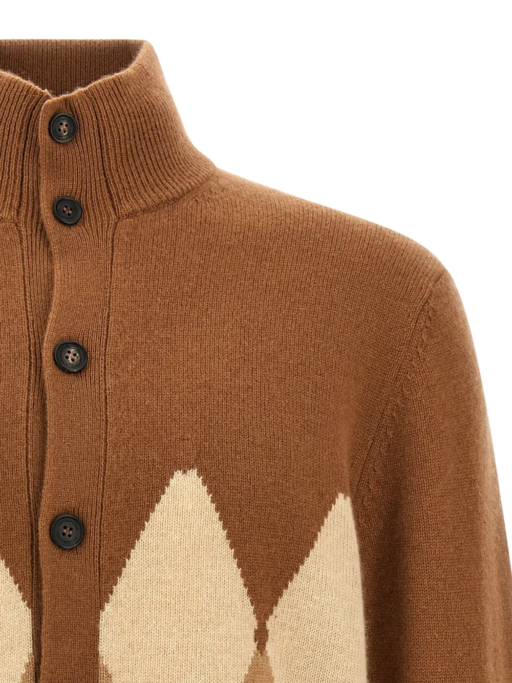 Ballantyne Cardigan Argyle Sweaters And Cardigans Brown In Brown
