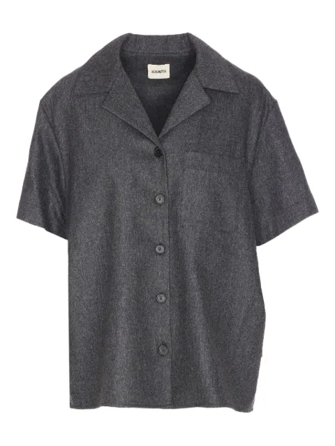 KHAITE Riordan buttoned short-sleeve shirt