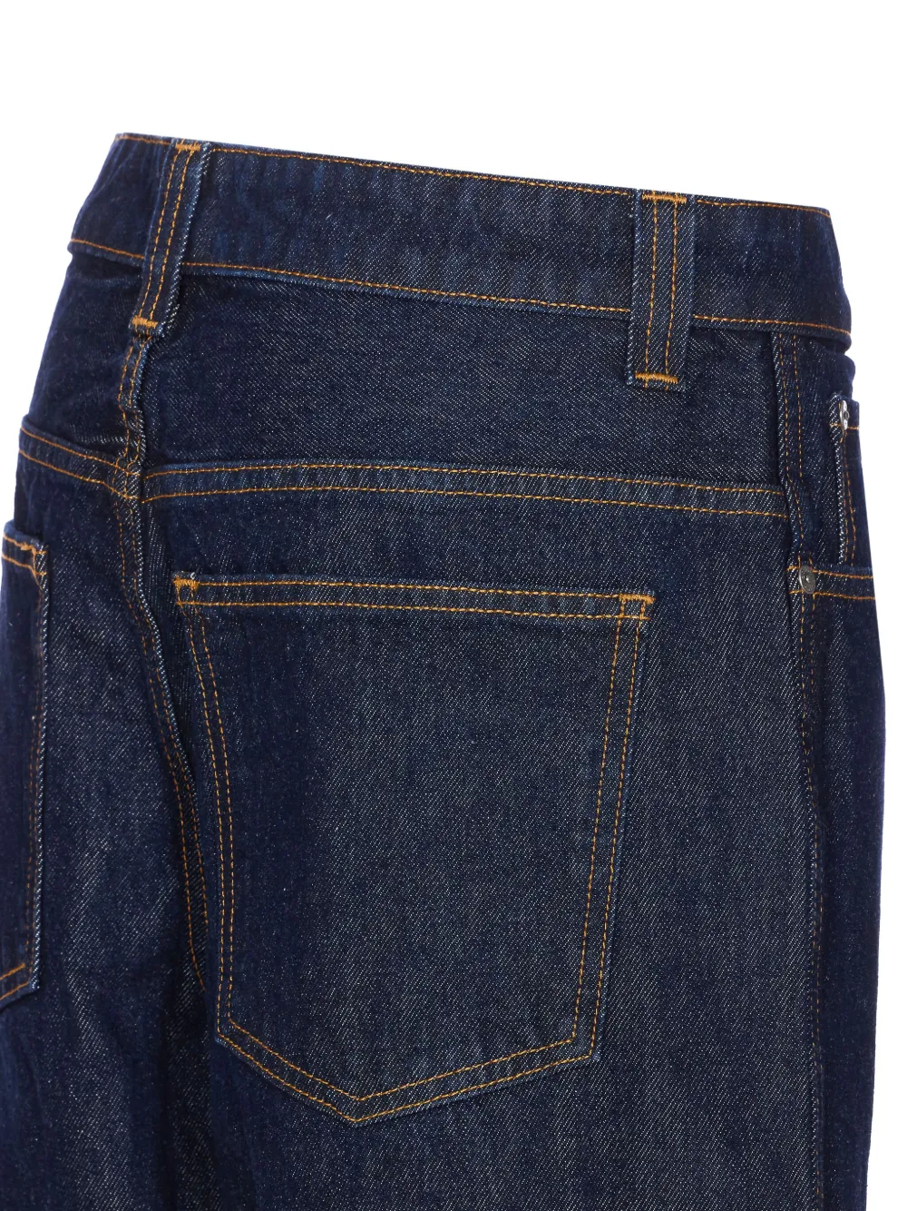 Khaite Bonnie High-waisted Wide-leg Jeans In Blue