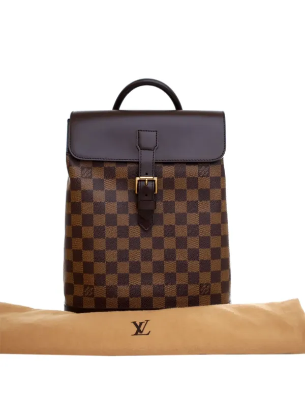 Louis Vuitton Pre-Owned 2002 Damier Ebene Soho Backpack Brown