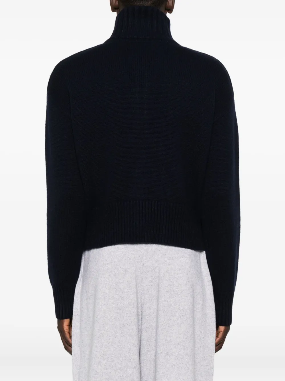 Extreme Cashmere High-neck Zip-up Cardigan In Black