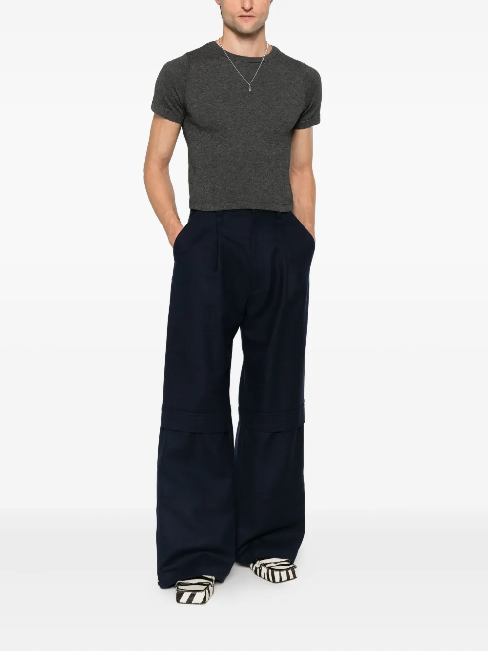 extreme cashmere T-shirt van katoen-kasjmierblend Grijs