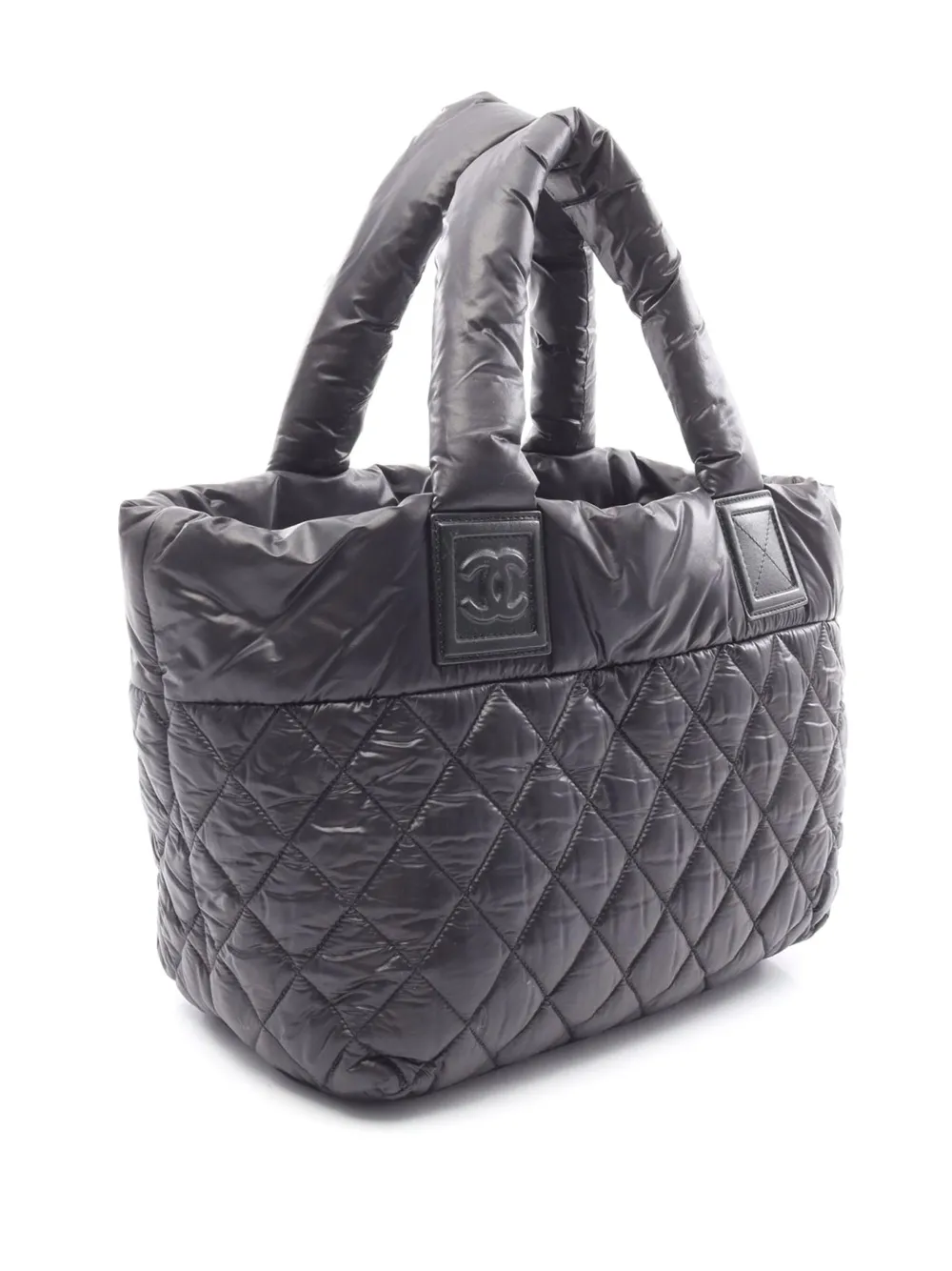 Pre-owned Chanel 2012 Small Quilted Nylon Coco Cocoon Tote Bag In Red