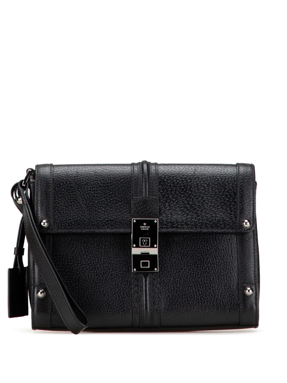 Gucci Pre-Owned 2000-2015 スタッズ クラッチバッグ - ブラック Gucci Pre-Owned 2000-2015 スタッズ クラッチバッグ - ブラック