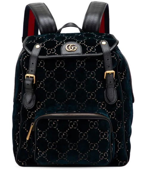 Gucci Pre-Owned 2016-2025 GG Velvet Double Buckle backpack