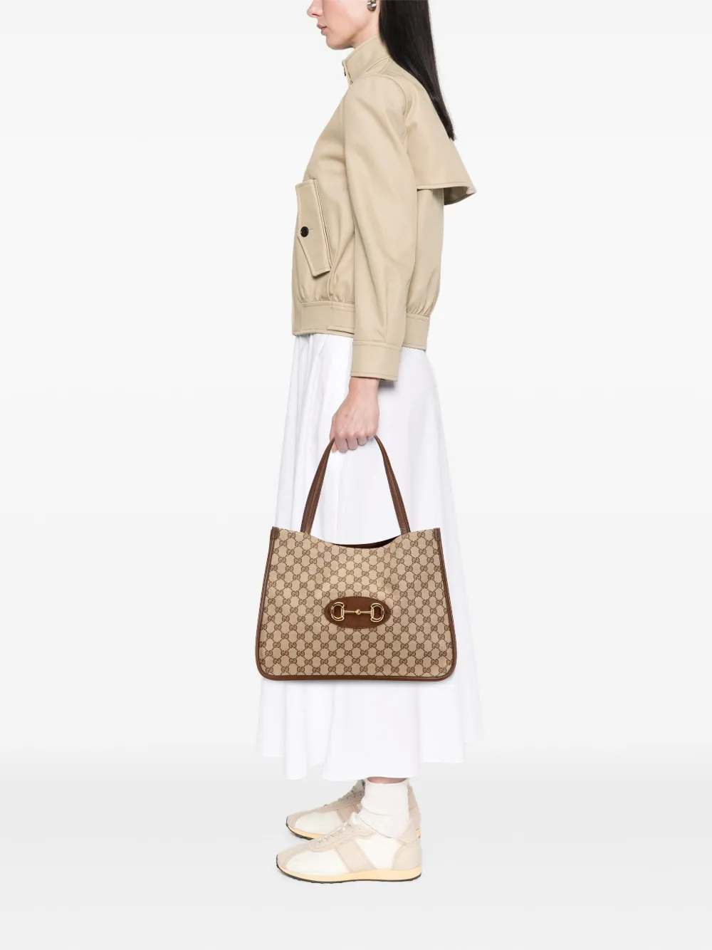 Gucci Pre-Owned 2000-2015 Medium GG Canvas Horsebit 1955 tote bag | Pre-Owned | Image 2