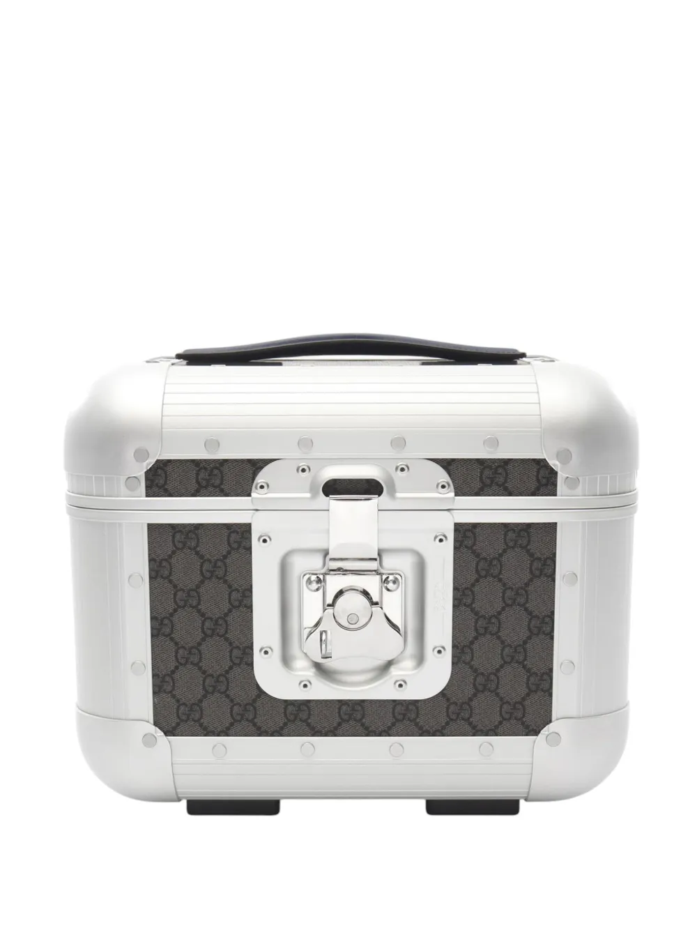 Gucci Pre-Owned 2016-2025 GGスプリーム ポーター ビューティケース バニティバッグ - グレー Gucci Pre-Owned 2016-2025 GGスプリーム ポーター ビューティケース バニティバッグ - グレー