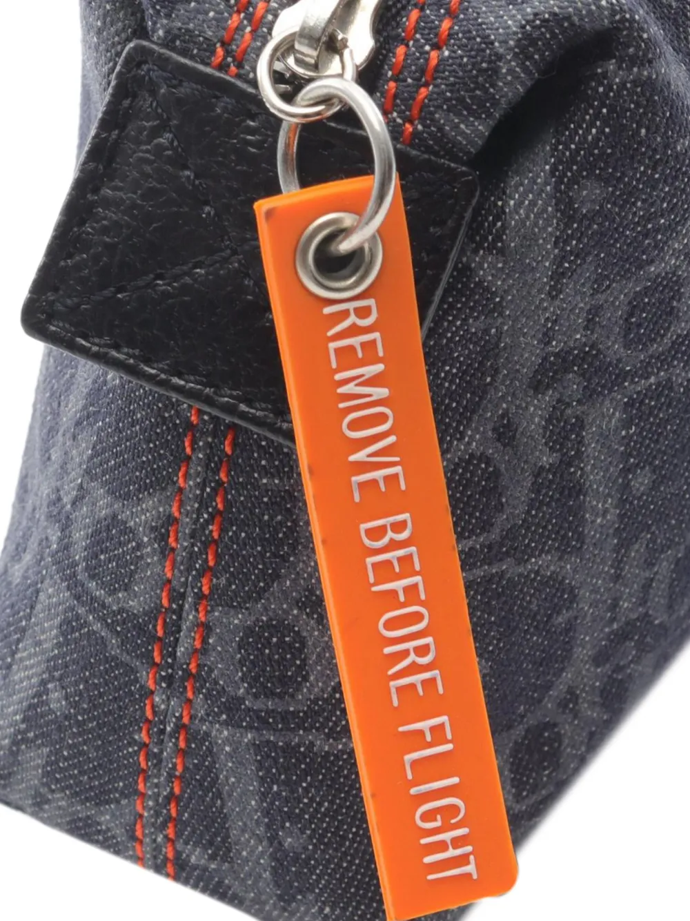 クリスチャンディオール トロッター フライトポーチ デニム Christian Dior Pre-Owned 2006 ディオリッシモ トロッター