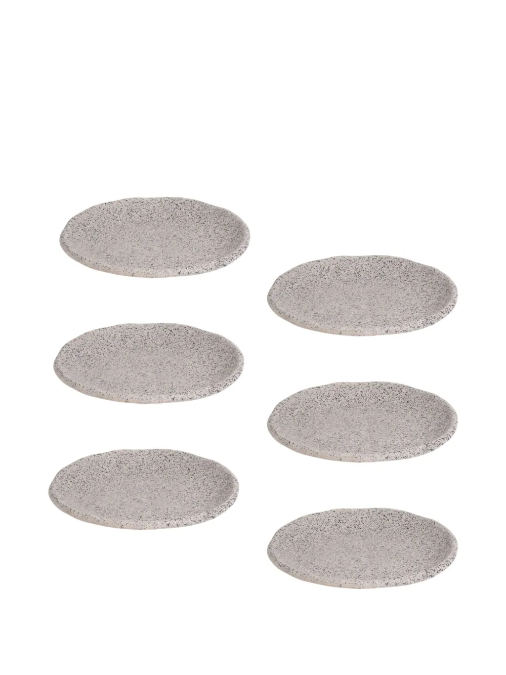 Seletti speckled irregular-shaped plates (set of six) - グレー Seletti speckled irregular-shaped plates (set of six) - グレー